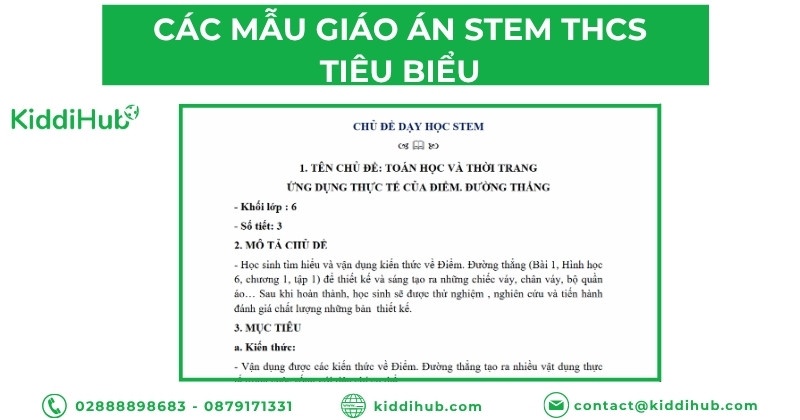 Các mẫu giáo án STEM THCS tiêu biểu