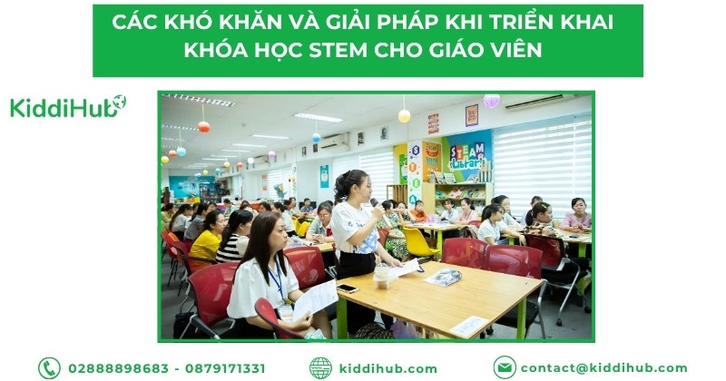 Các khó khăn và giải pháp khi triển khai khóa học STEM cho giáo viên