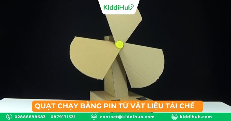 Quạt chạy bằng pin từ vật liệu tái chế