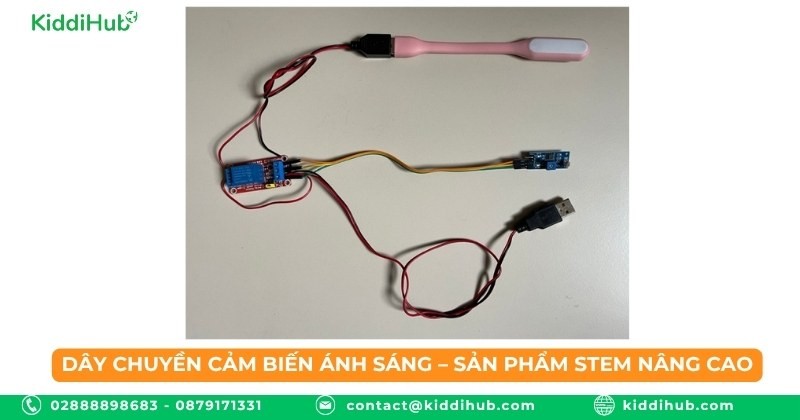 Dây chuyền cảm biến ánh sáng – sản phẩm STEM nâng cao