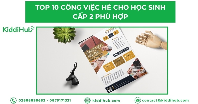 Top 10 công việc hè cho học sinh cấp 2 phù hợp