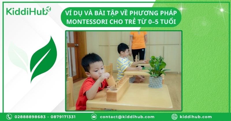 Ví dụ và bài tập về phương pháp Montessori cho trẻ từ 0–5 tuổi