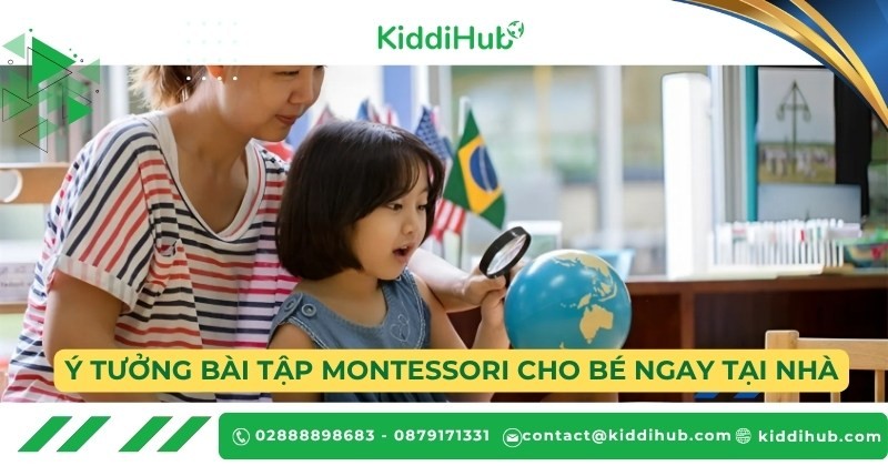 Ý tưởng bài tập Montessori cho bé ngay tại nhà