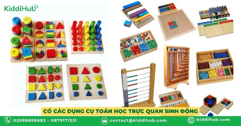 Có các dụng cụ toán học trực quan sinh động