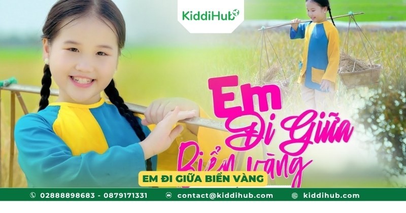 Em đi giữa biển vàng