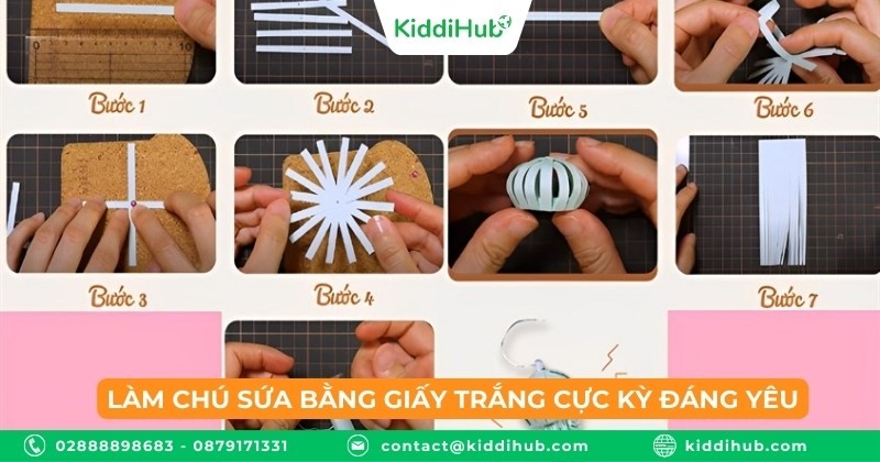 Làm chú sứa bằng giấy trắng cực kỳ đáng yêu