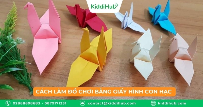 Cách làm đồ chơi bằng giấy hình con hạc