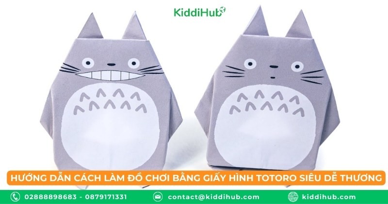 Hướng dẫn cách làm đồ chơi bằng giấy hình Totoro siêu dễ thương