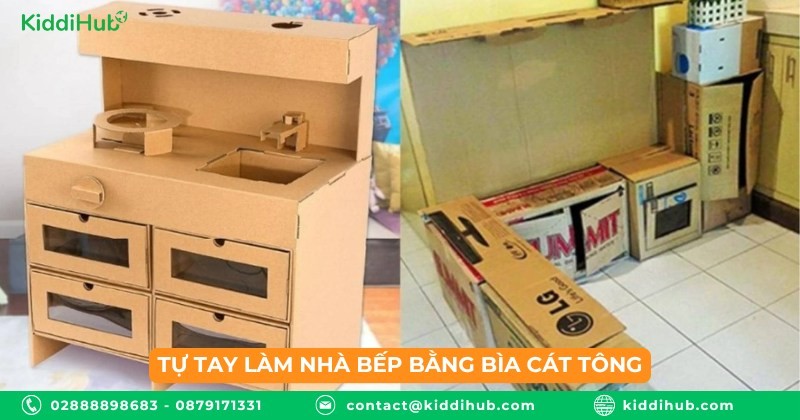 Tự tay làm nhà bếp bằng bìa cát tông