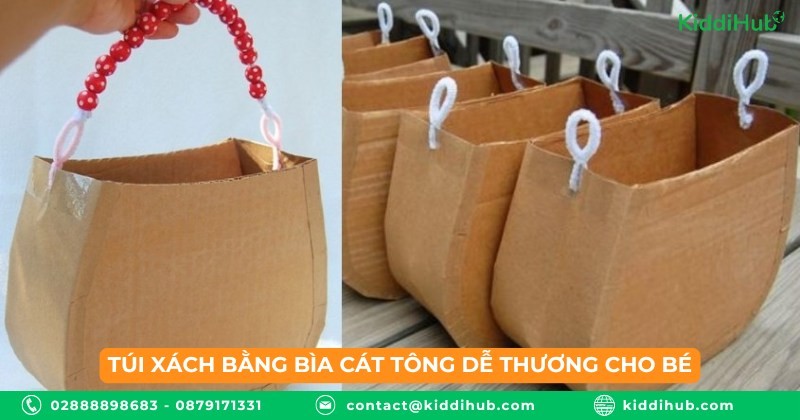 Túi xách bằng bìa cát tông dễ thương cho bé