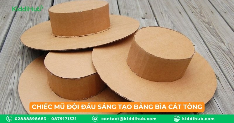 Chiếc mũ đội đầu sáng tạo bằng bìa cát tông