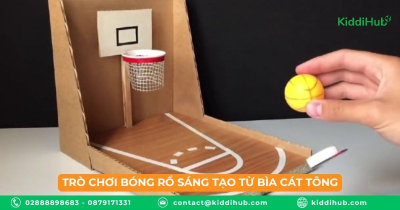 Trò chơi bóng rổ sáng tạo từ bìa cát tông