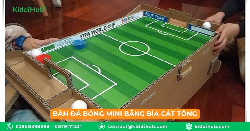 Bàn đá bóng mini bằng bìa cát tông