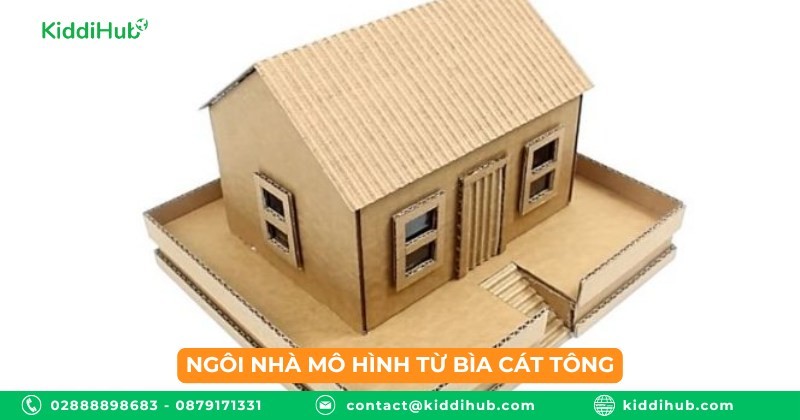 Ngôi nhà mô hình từ bìa cát tông
