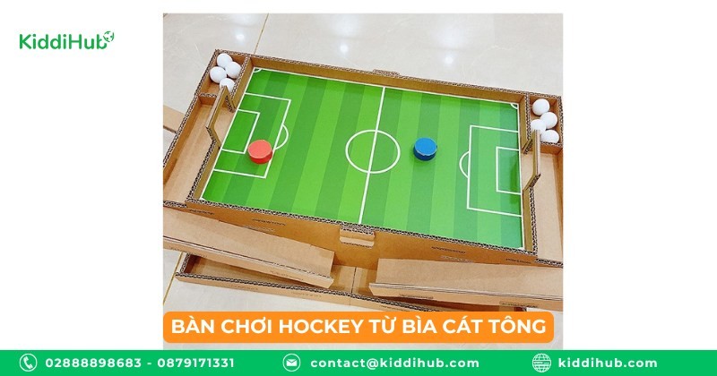 Bàn chơi hockey từ bìa cát tông