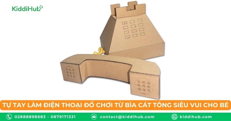 Tự tay làm điện thoại đồ chơi từ bìa cát tông siêu vui cho bé