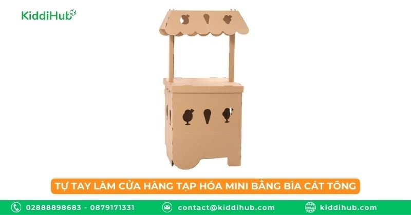 Tự tay làm cửa hàng tạp hóa mini bằng bìa cát tông