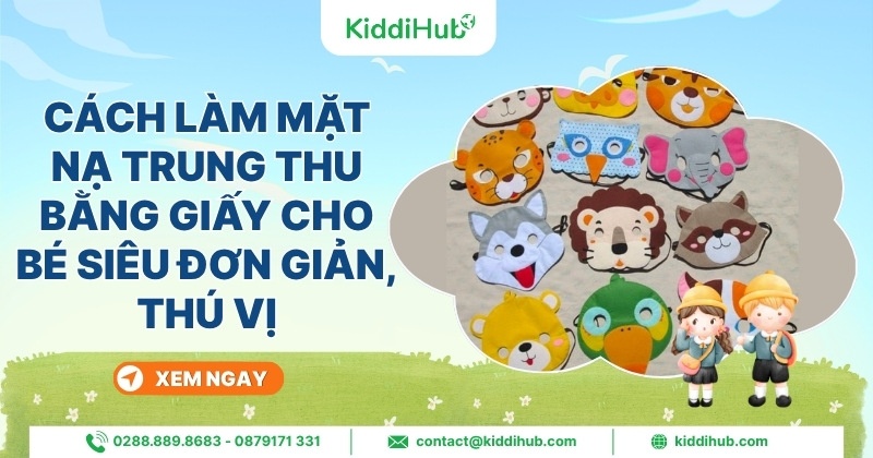 Cách làm mặt nạ trung thu bằng giấy cho bé siêu đơn giản, thú vị