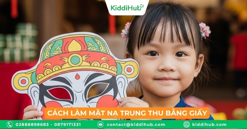 Cách làm mặt nạ Trung thu cho trẻ bằng giấy