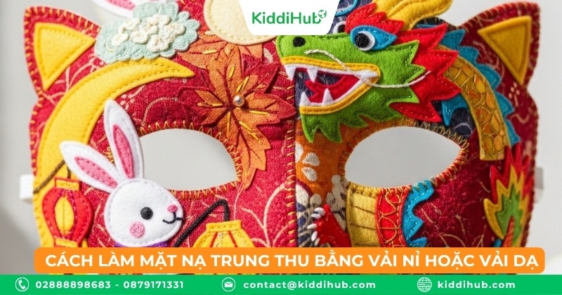 Cách làm mặt nạ Trung thu bằng vải nỉ hoặc vải dạ