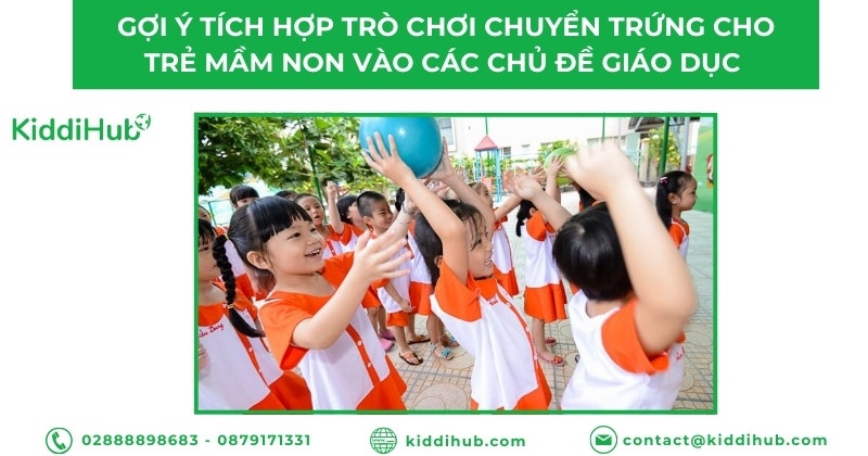 Gợi ý tích hợp trò chơi chuyển trứng cho trẻ mầm non vào các chủ đề giáo dục