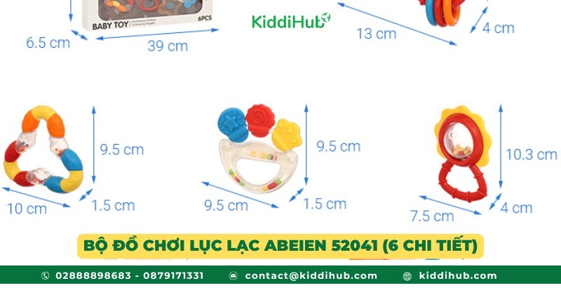Bộ đồ chơi lục lạc Abeien 52041 (6 chi tiết)