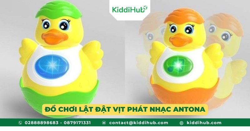 Đồ chơi lật đật vịt phát nhạc Antona