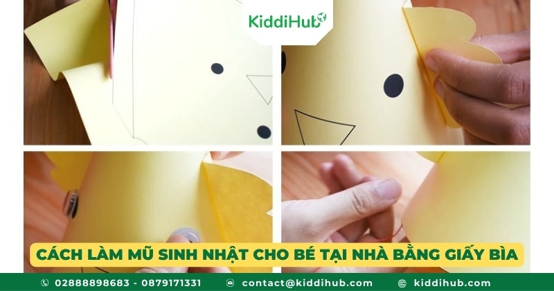 Cách làm mũ sinh nhật cho bé tại nhà bằng giấy bìa