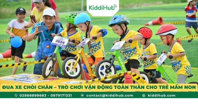 Đua xe chòi chân – Trò chơi vận động toàn thân đầy hấp dẫn cho trẻ mầm non