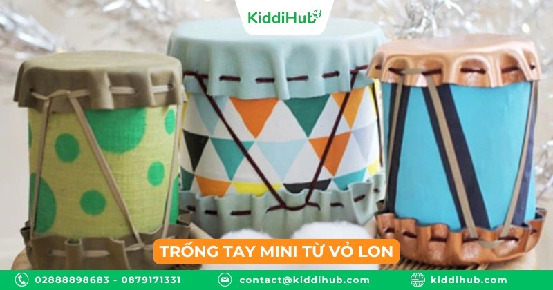 Trống tay mini từ vỏ lon