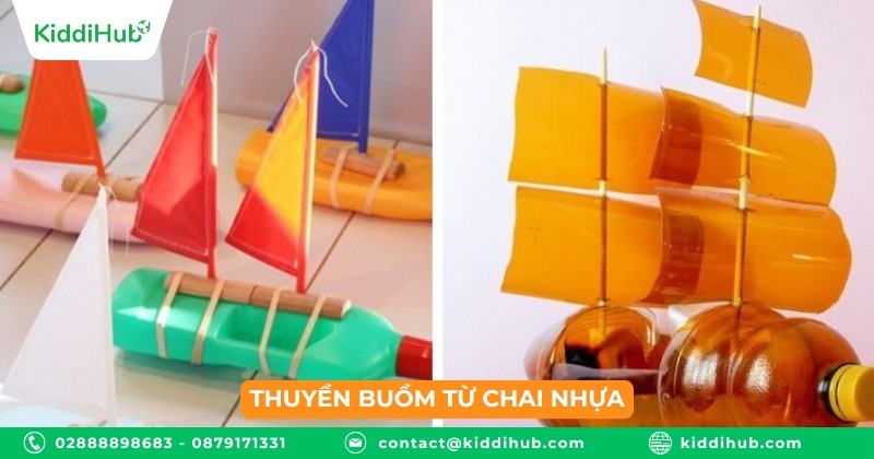 Thuyền buồm từ chai nhựa