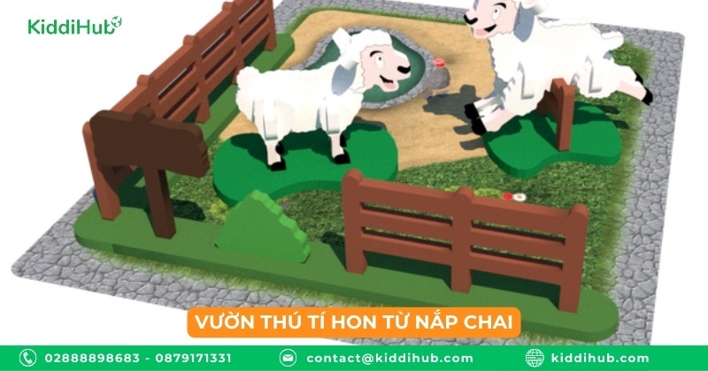 Vườn thú tí hon từ nắp chai