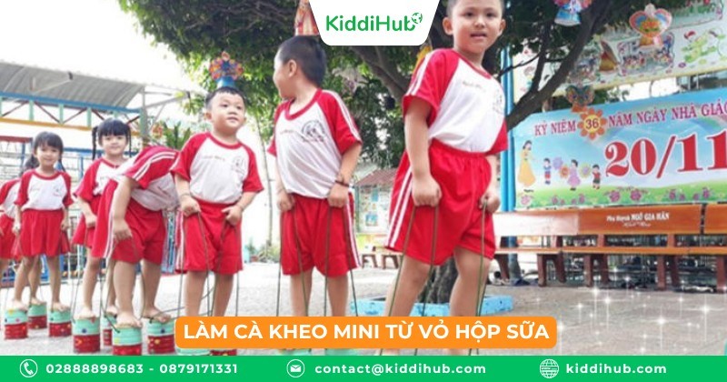Làm cà kheo mini từ vỏ hộp sữa