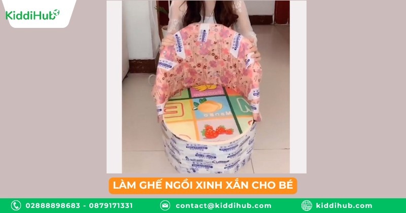 Làm ghế ngồi xinh xắn cho bé