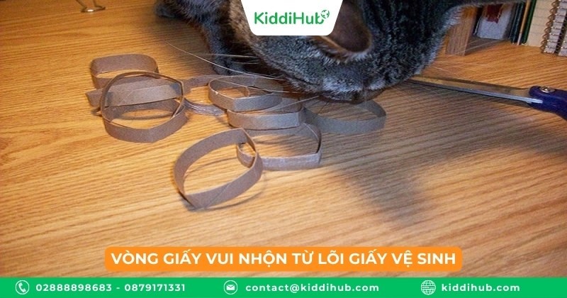 Vòng giấy vui nhộn từ lõi giấy vệ sinh