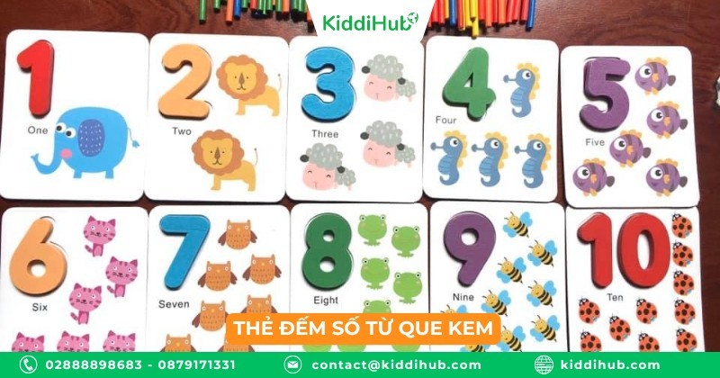 Thẻ đếm số từ que kem