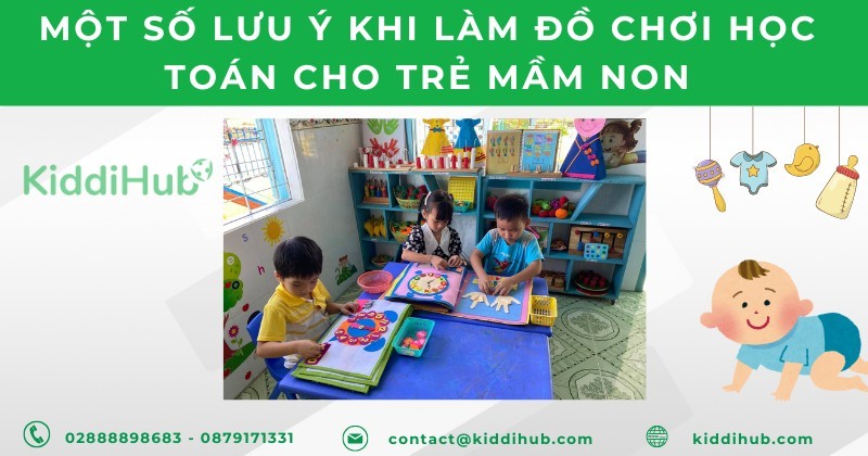 Một số lưu ý khi làm đồ chơi học toán cho trẻ mầm non