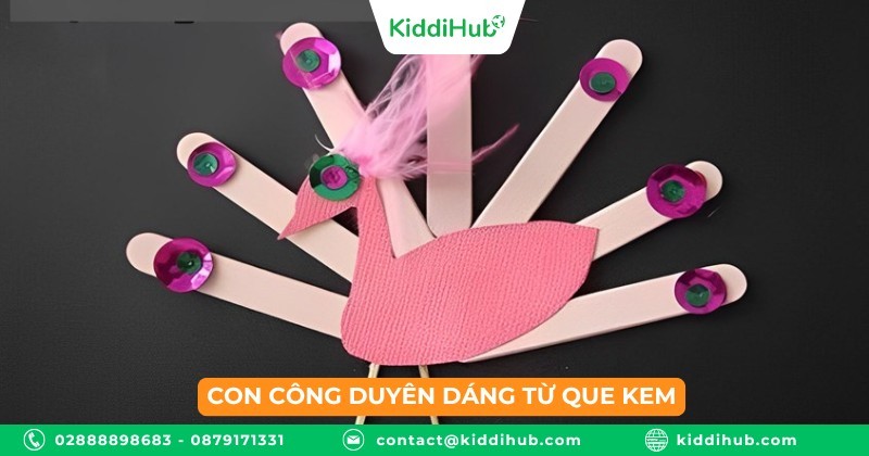 Con công duyên dáng từ que kem