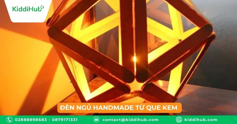 Đèn ngủ handmade từ que kem