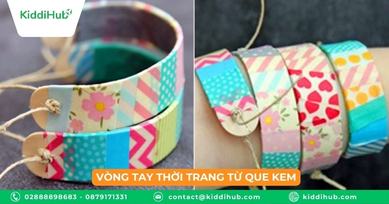 Vòng tay thời trang từ que kem