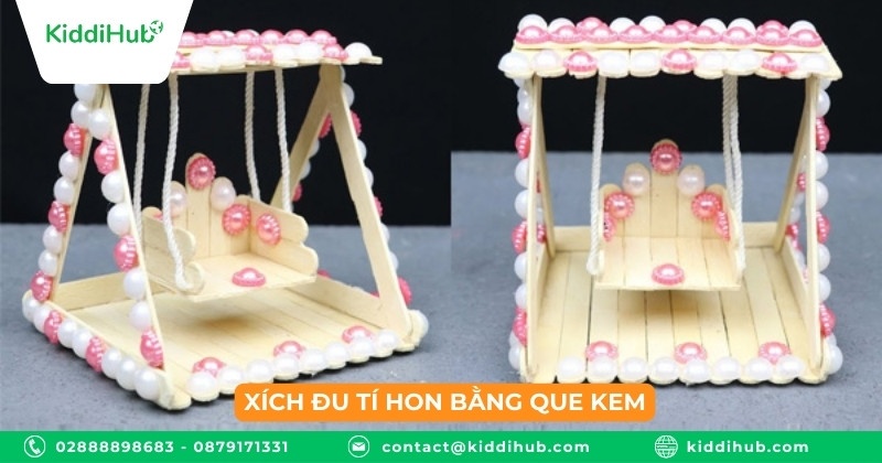 Xích đu tí hon bằng que kem