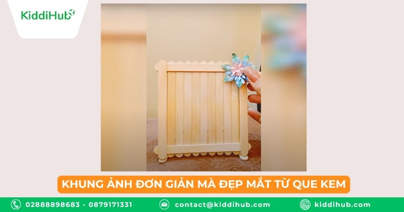 Khung ảnh đơn giản mà đẹp mắt từ que kem