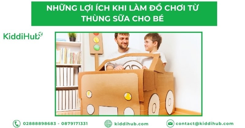 Những lợi ích khi làm đồ chơi từ thùng sữa cho bé
