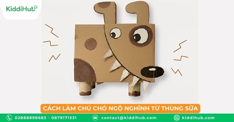 Cách làm chú chó ngộ nghĩnh từ thùng sữa