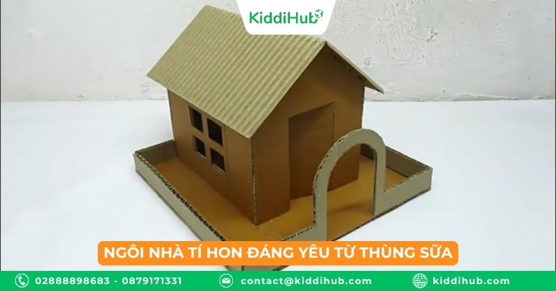 Ngôi nhà tí hon đáng yêu từ thùng sữa