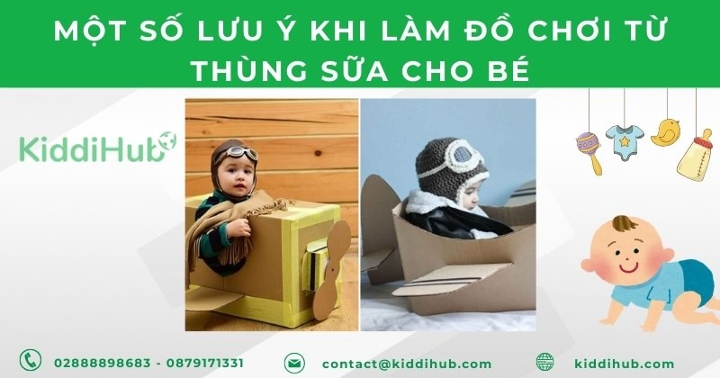 Một số lưu ý khi làm đồ chơi từ thùng sữa cho bé