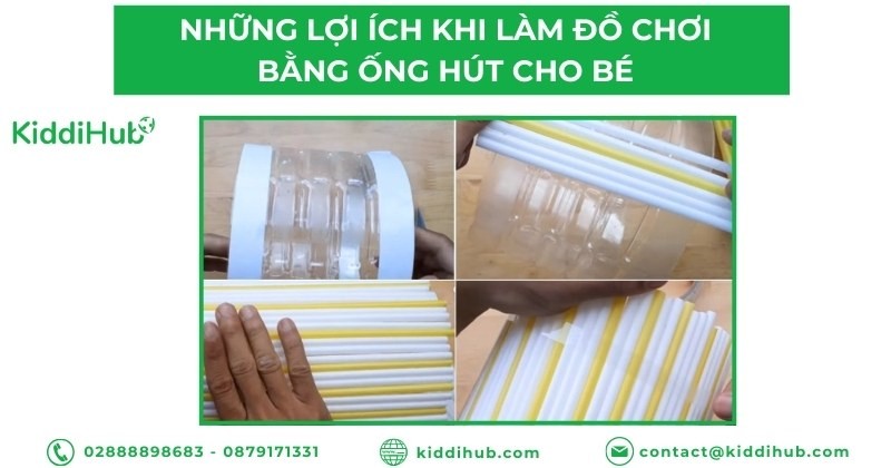 Những lợi ích khi làm đồ chơi bằng ống hút cho bé