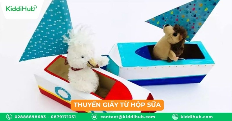Thuyền giấy từ hộp sữa