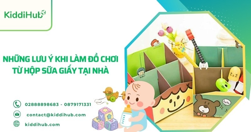 Những lưu ý khi làm đồ chơi từ hộp sữa giấy tại nhà