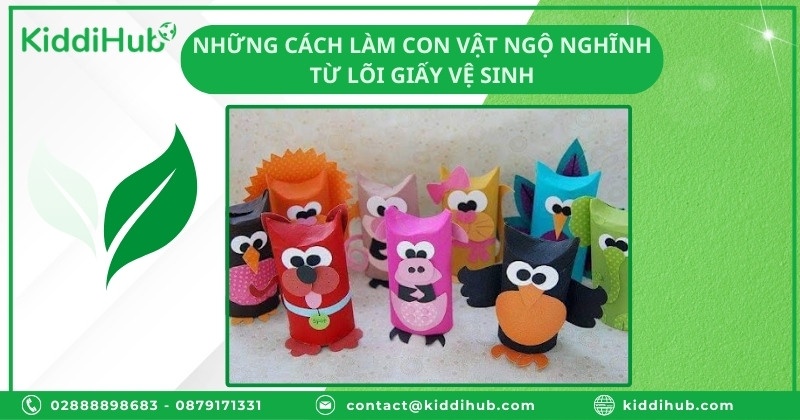 Những cách làm con vật ngộ nghĩnh từ lõi giấy vệ sinh